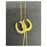 Double Horseshoe Lariat Style Necklace