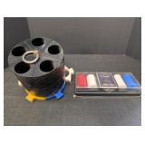 Poker Chip dispenser, Poker Chips & Playing cards