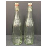 2 Geyer Freres Maison Fondee 1895 Glass Bottles,