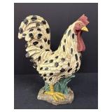 Decorative resin rooster figurine, 10in H, back