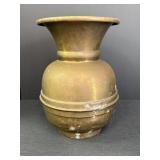 Brass spittoon, 12in H., shows wear & oxidation