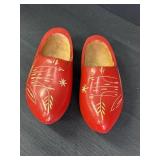 Dutch wood clogs, approx 9in.