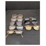 8prs of Glasses, sun glasses & reading glasses
