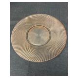 Vtg. Diana Pink Glass Depression Serving Tray