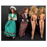 (4) 1966 Jointed Barbie Dolls Mattel