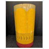 Pencil Trash can missing top 16in tall x 8in in