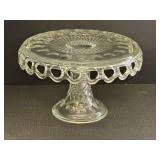 10.5" Glass Pedestal Cake Plate