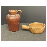 Stoneware 6" Pitcher & Pot