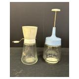 Glass & plastic nut grinder & chopper, blue