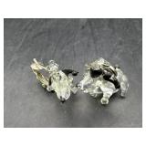 Dangle Glass Dog Earrings