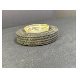 Vtg tire ashtray, Kelly Super Armor Trac, 6in dia.