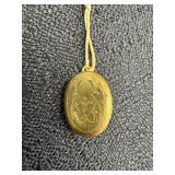 W.E.H.G.F Etched Flower Locket Pendant