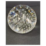 Crystal Glass Bubble Bullicante paper weight,