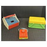 Child Sewing Basket, Radio, & Tasket Basket