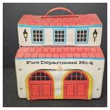1970s Vinyl Fire House Toy
