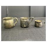 3 Sliver Plated Cups