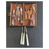 manicure set in case w/ extra pieces