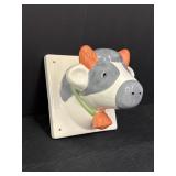 Himark ceramic wall mount cow head towel holder,