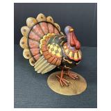 Colorful metal art turkey, 6in H