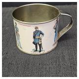 Collectible Tin Mug w/ Civil War Soldiers