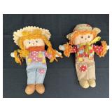 2- 11" Knickerbocker Scarecrow Kids