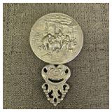 Vintage Silver-Plated Purse Mirror