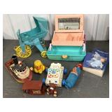 Variety of toys & Caboodle organizer - includes