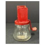 Nut grinder/chopper w/Androck glass jar, 6in H
