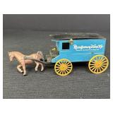 Die Cast Metal ERTL Horse & Wagon Coin Bank -