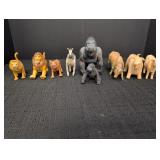 Plastic Jointed Jungle Animals & plastic Cows