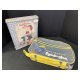 Paddington Bear suitcase & new baby book,