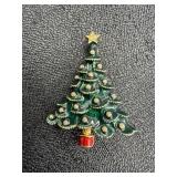 Eisenberg Ice Enamel Christmas Tree Brooch