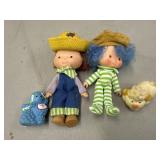 1979 Strawberry Shortcake dolls w/ dog toys