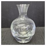 Clear Blown Glass 7in Vase