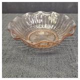 Vintage Pink Depression Glass Bowl