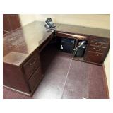 Martin Mahogany L Shape Office Desk