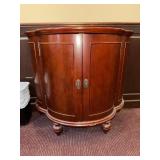 4 legged Half Moon Bar Cabinet w/ double doors