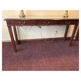 Traditional-Wood Console table no drawers w/