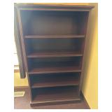 Mahogany 5 shelf bookcase