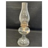 17" Glass Ribbed Base Oil Lamp