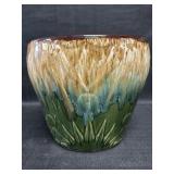 Jardiniere drip glazed planter "Sun & Moon"