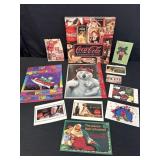 Coca-Cola calendar, folders, magnets, & postcards