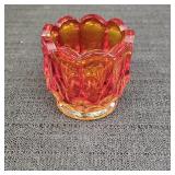 Vintage Flame Amberina Toothpick Holder