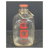 Bordenï¿½s Dairy Gallon Glass Milk Jug W/ Metal