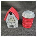 Chew Tobacco Barn & Silo Ceramic Salt/ Pepper