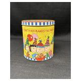 Vtg Chex Party Mix/Peanuts Gang tin, 40 years of