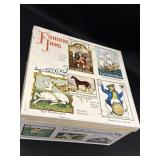 "Famous Inns" English artwork biscuit tin, 8.5 x