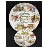 Tijuana Mexico Glass Souvenir Plates