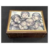 Hummel Style Wooden Jewelry Box