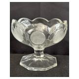 Avon fostoria glass coin pedestal candy bowl